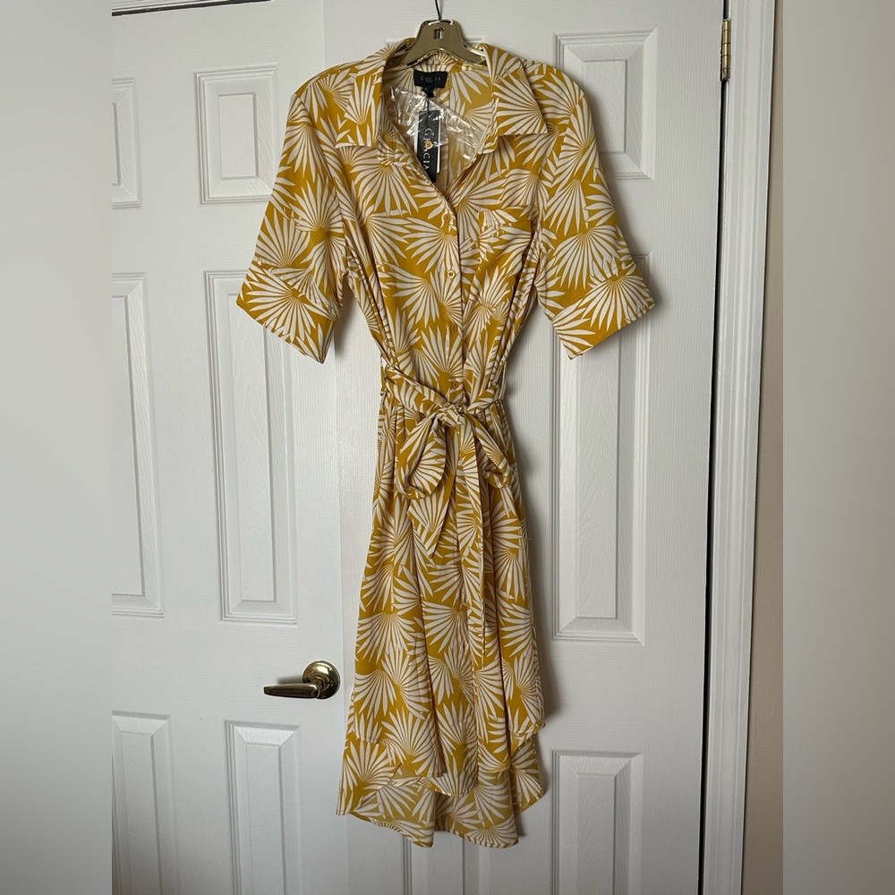 Gracia belted shirt dress